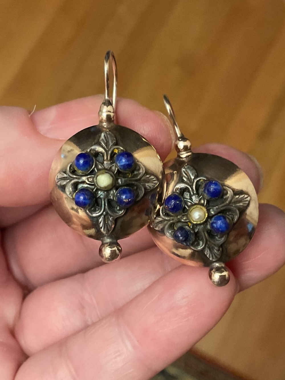 NWOT Gold Plated Sterling Silver 925 Made In Italy Vintage Design Earrings - Picture 11 of 12